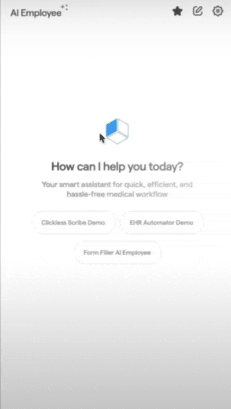 Select EHR in settings