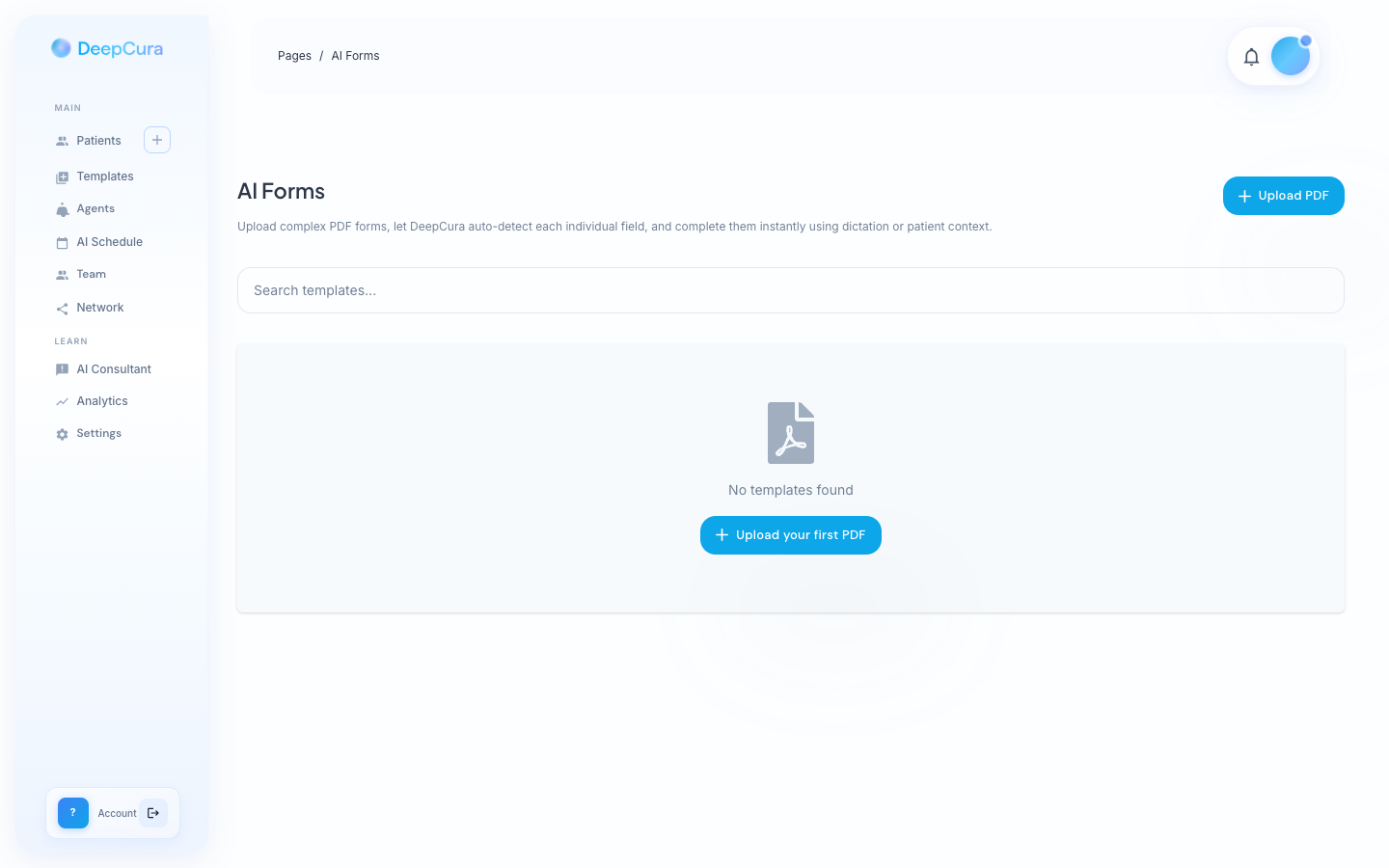 AI Forms PDF upload and auto-fill
