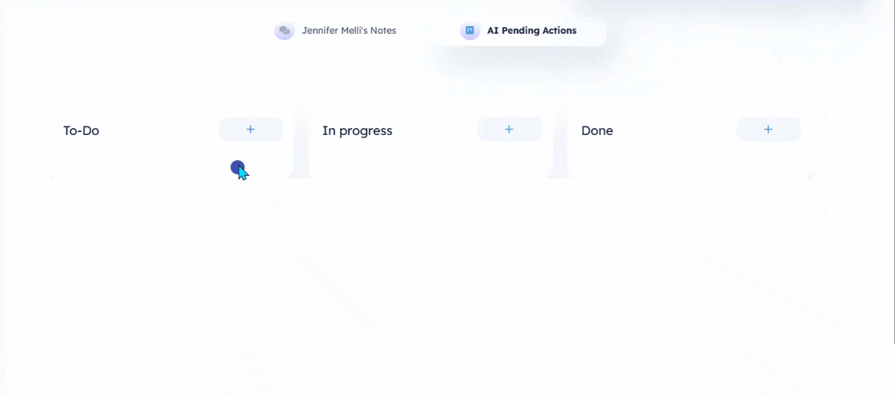 Adding a new task card in the AI Tasks board