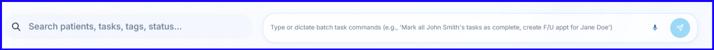 Bulk task editing interface using voice commands
