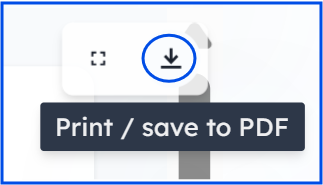 Download PDF option in the AI Visualizer toolbar