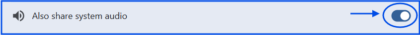 Toggle system audio checkbox