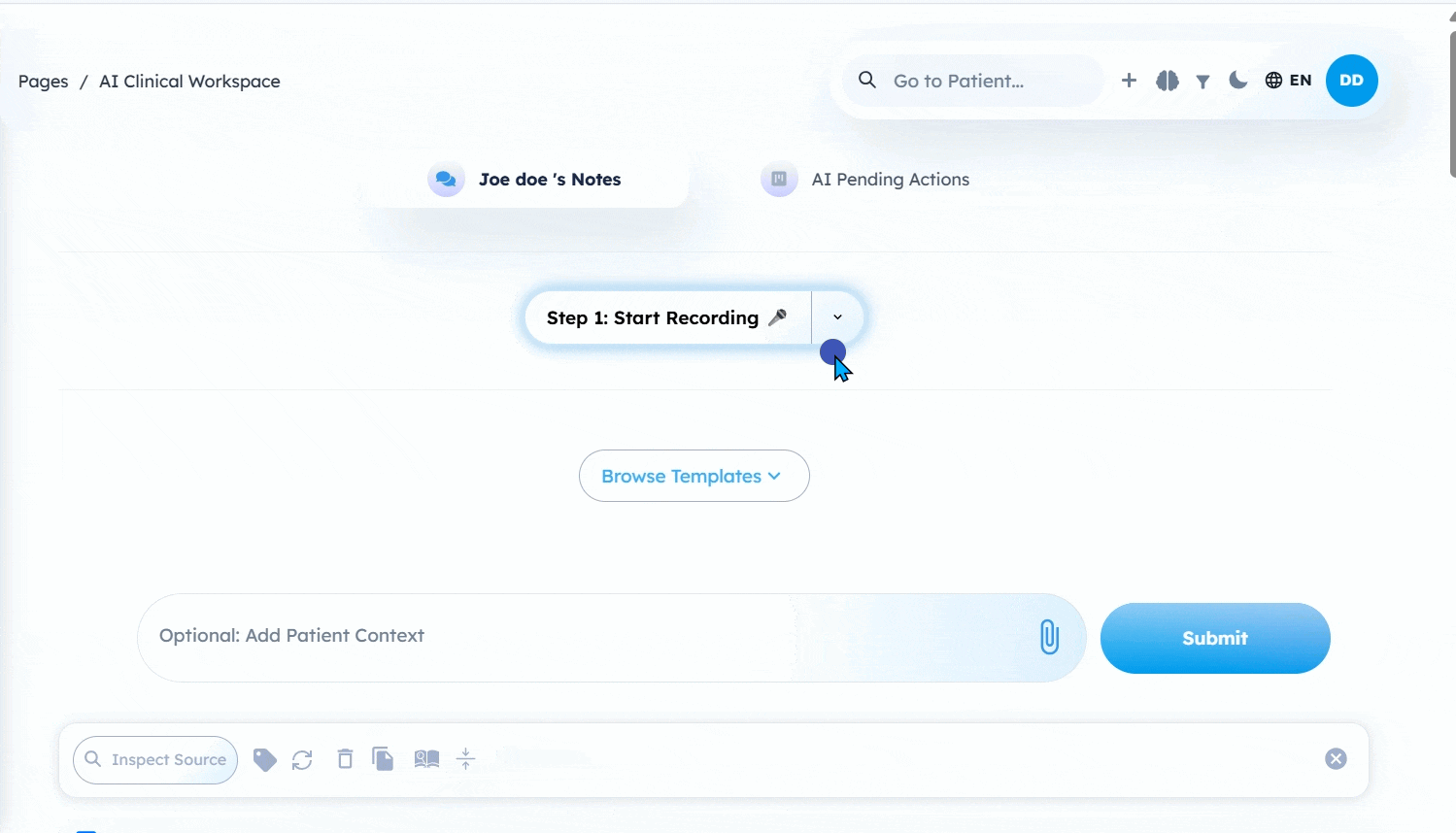 Capture telehealth audio toggle animation