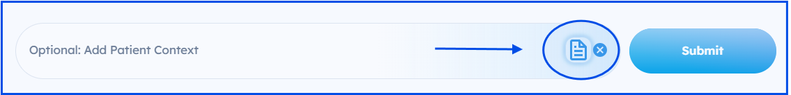 Document icon indicating a PDF is attached to the patient thread